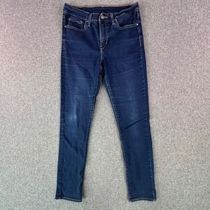Levi's Jeans Womens 30 711 Skinny Dark Blue Stretch Denim